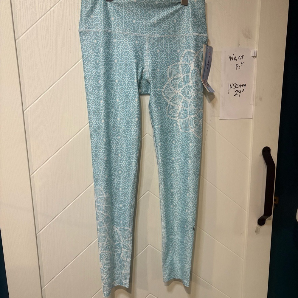 Inner‎ Fire Turquoise Mandala Print High-Rise Leggings – Sustainable Yoga 10